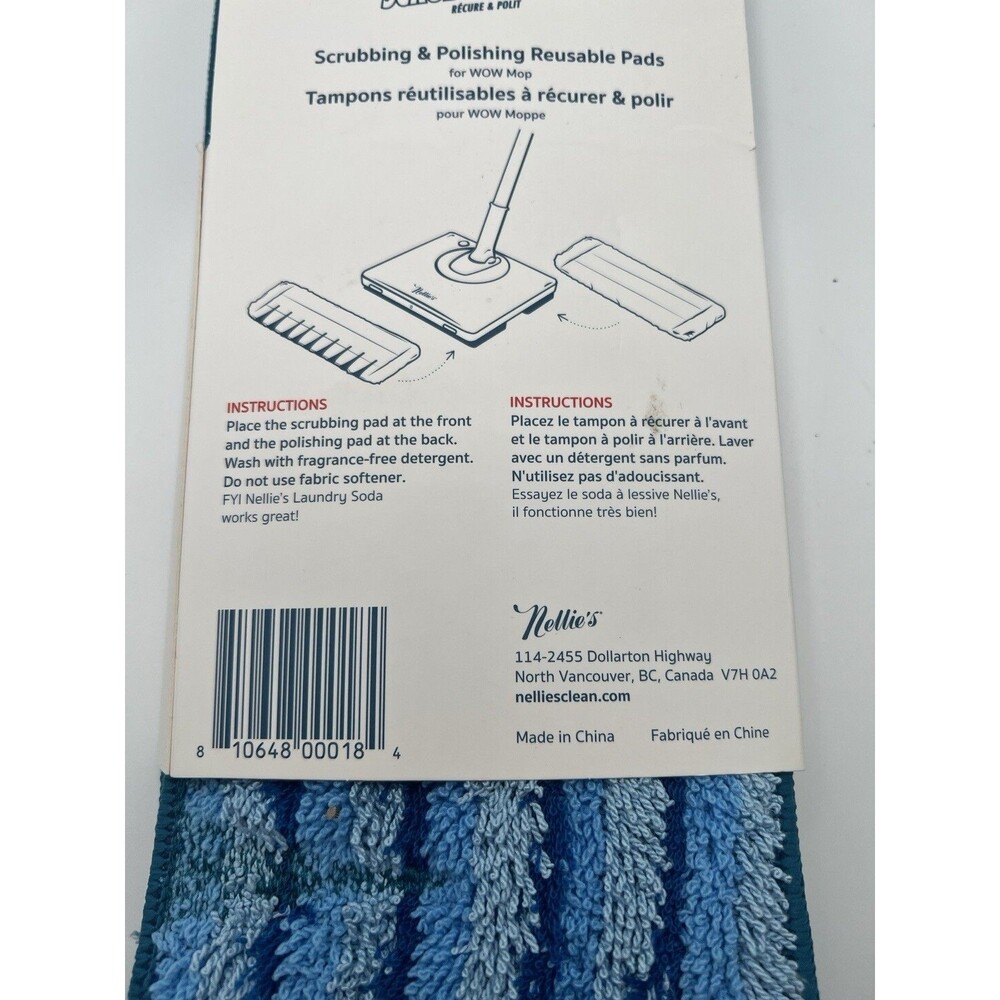 NEW Nellie's Scrub and Polish Pads Replacement for Wow Mop NEW SET OF 2 PADS - Picture 5 of 5